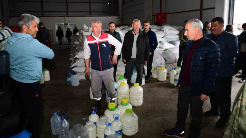 Yeşilyurt’ta afetzede süt üreticilerine belediye desteği