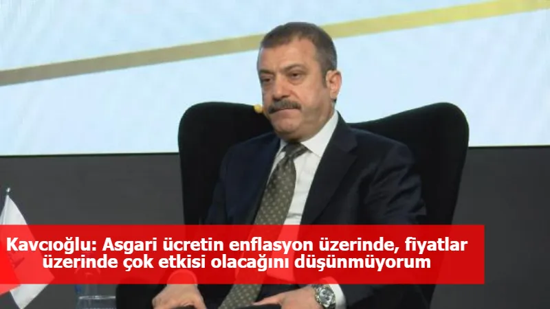 Kavcıoğlu: Asgari ücretin enflasyon üzerinde, fiyatlar üzerinde çok etkisi olacağını düşünmüyorum