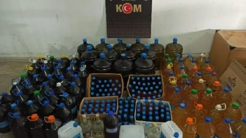 Nazilli’de 735 litre sahte içki ele geçirildi