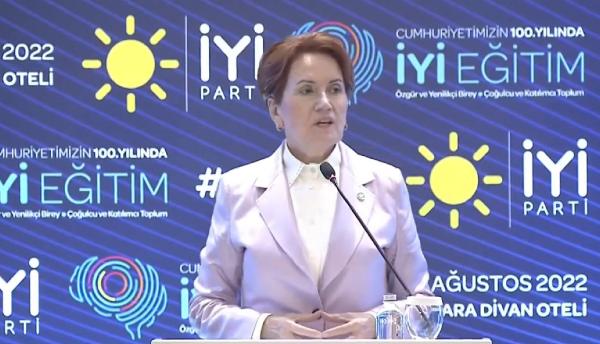 Akşener, partisinin eğitim ilkelerini açıkladı