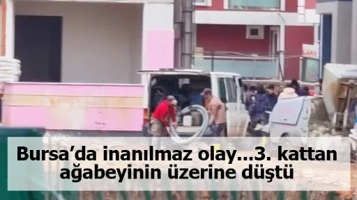 Bursa’da inanılmaz olay...3. kattan ağabeyinin üzerine düştü