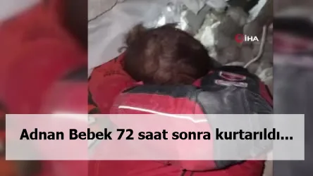 Adnan Bebek 72 saat sonra kurtarıldı... Arama kurtarma çalışanı gözyaşlarına boğuldu