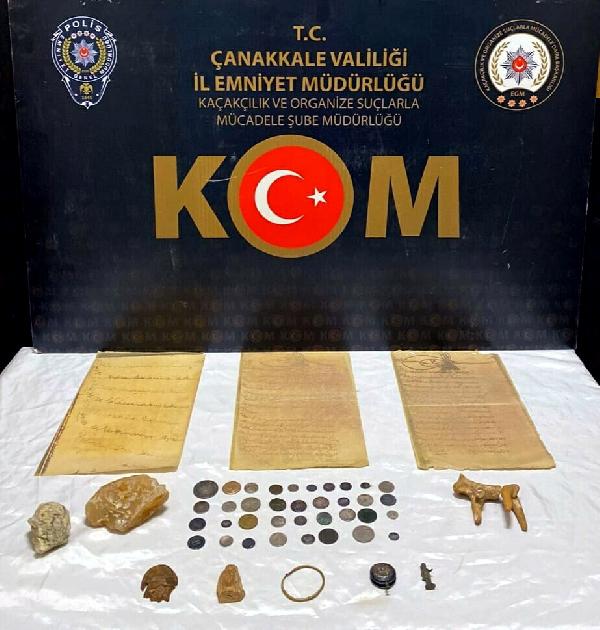 Çanakkale'de 'tarihi eser kaçakçılığı' operasyonu