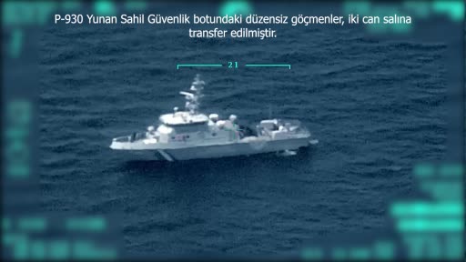 Yunanistan tarafından itilen düzensiz göçmenler Sahil güvenlik unsurlarınca kurtarıldı