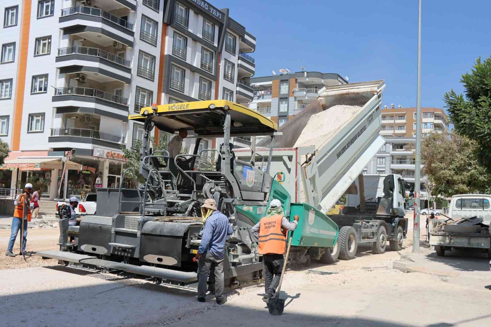 Asfalt öncesi zemin sağlamlaştırma çalışmaları yapıldı