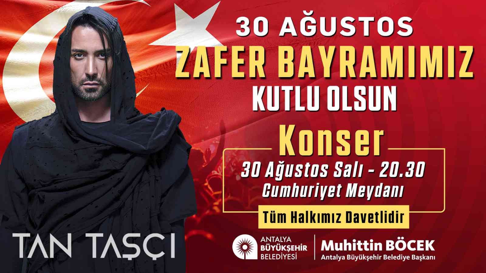 Büyükşehir Belediyesi 30 Ağustos’ta Tan Taşçı konseri düzenliyor