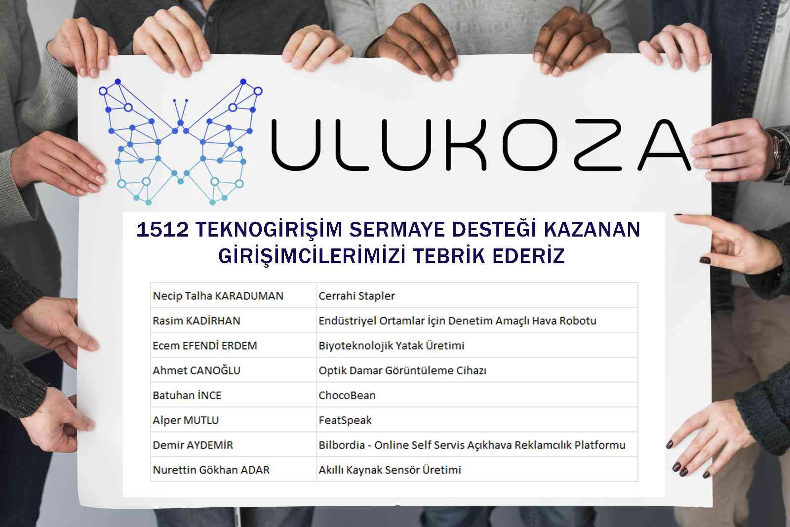 ULUKOZA’dan 8 girişimci daha proje başına 450 Bin TL hibe ile şirketleşmeye hak kazandı