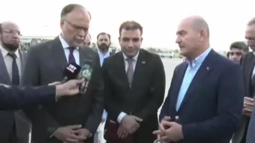 Bakan Soylu ve Bakan Kurum Pakistan’a geldi