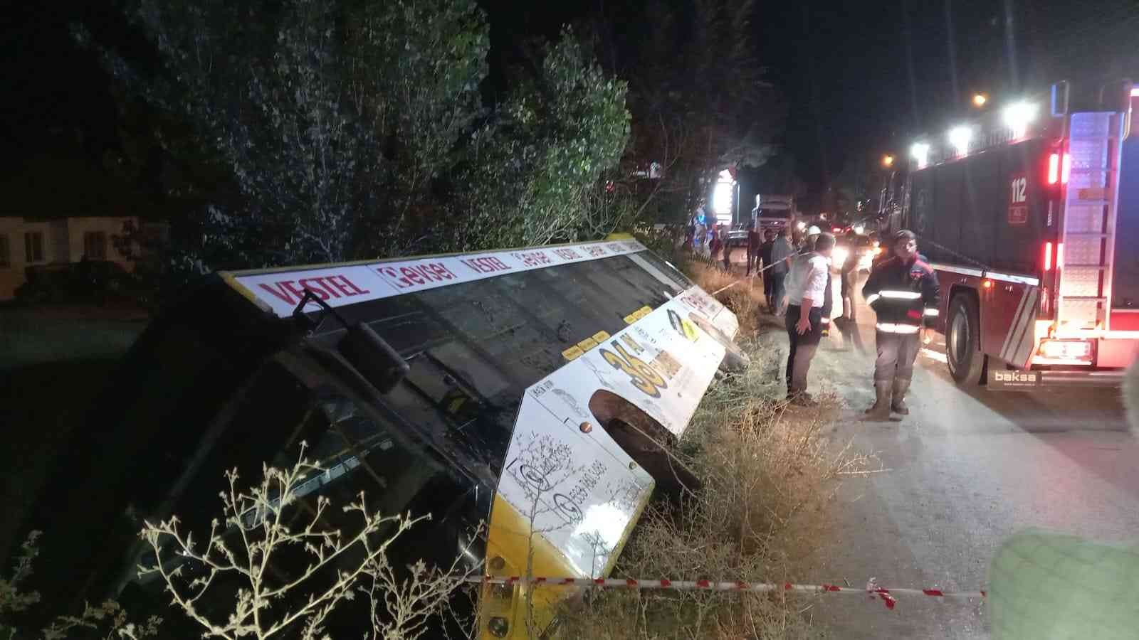 Malatya’da yolcu otobüsü yan yattı: 4 yaralı