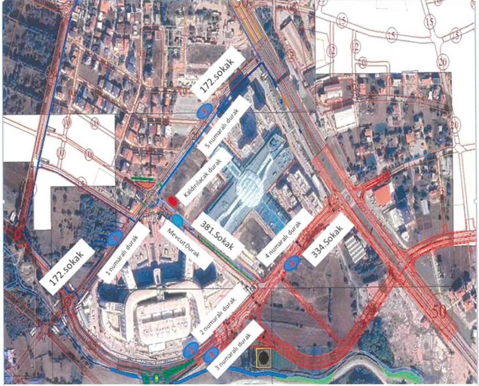 Atatürk Şehir Hastanesi bölgesine çalışan otobüslere trafik düzenlemesi