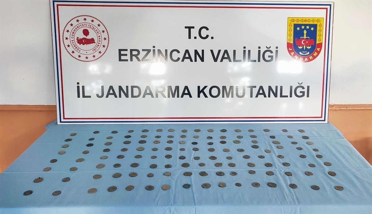 Erzincan’da 129 adet sikke ele geçirildi