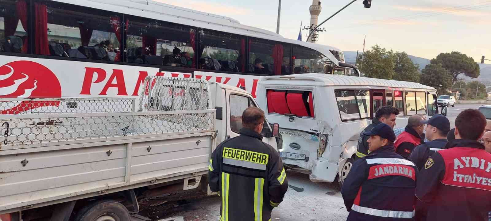 Aydın’da zincirleme trafik kazası 1 ölü 6 yaralı