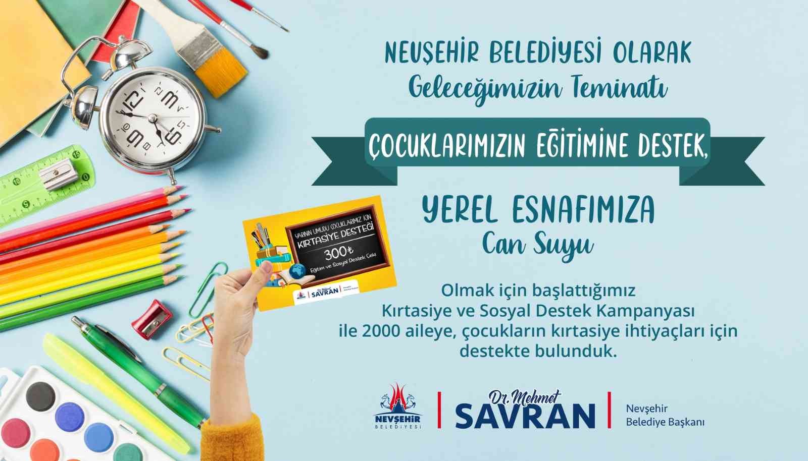 Başkan Savran’dan öğrencilere kırtasiye desteği