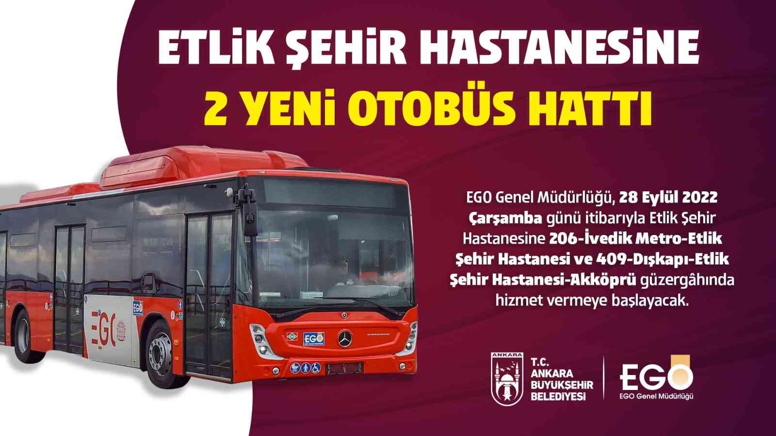 Etlik Şehir Hastanesine yeni otobüs hatları