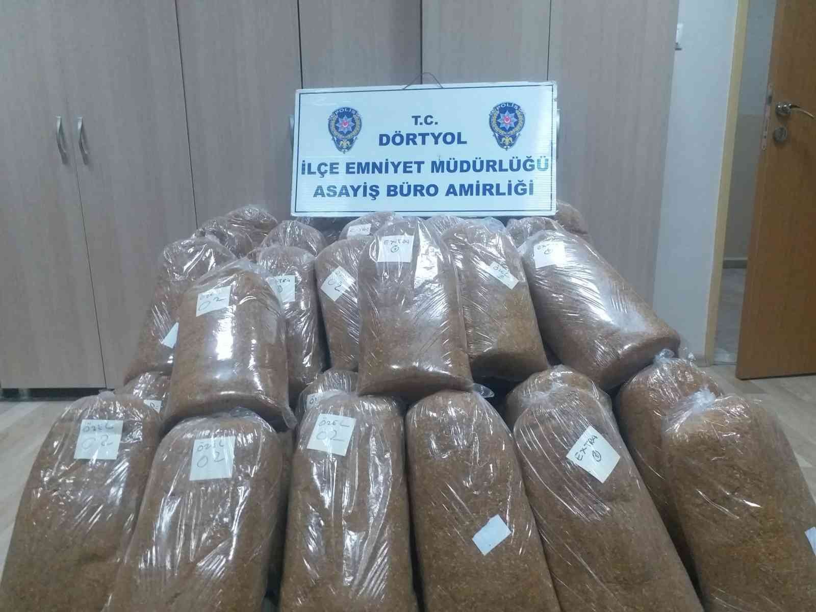 Hatay’da 435 kilo kaçak tütün ele geçirildi