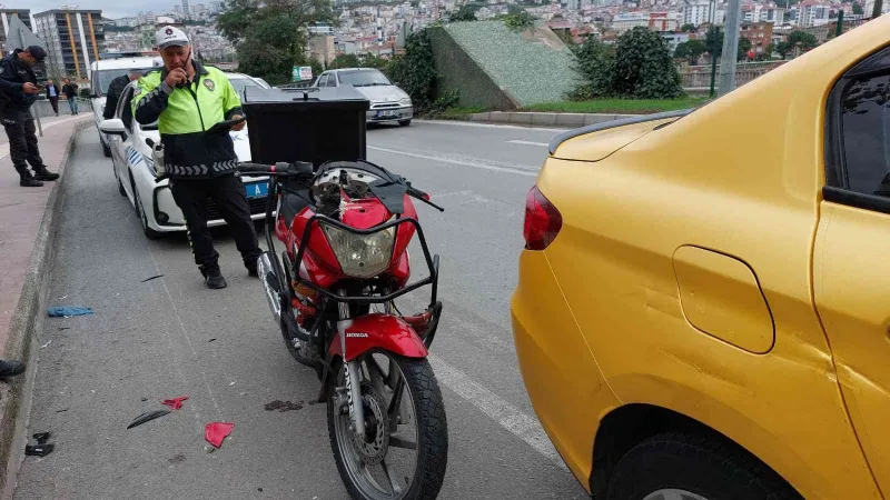 Samsun’da motosiklet taksiyle çarpıştı: 1 yaralı