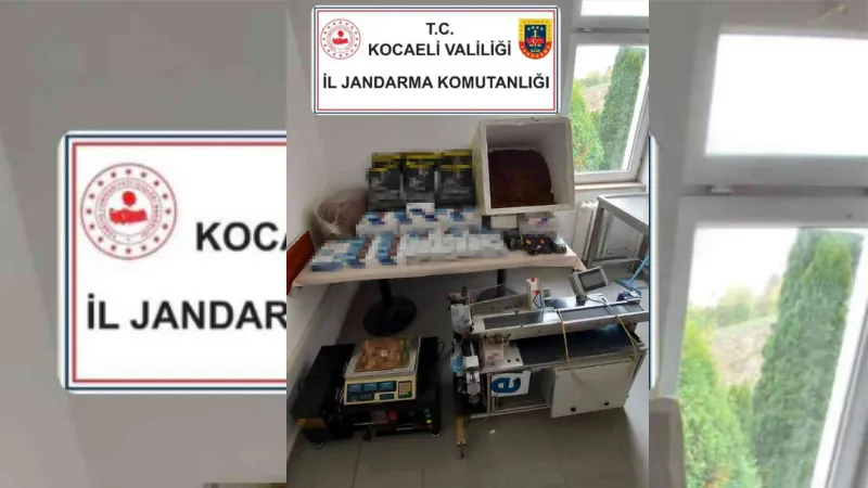 Kocaeli’nde jandarma ekiplerinden kaçak sigara operasyonu