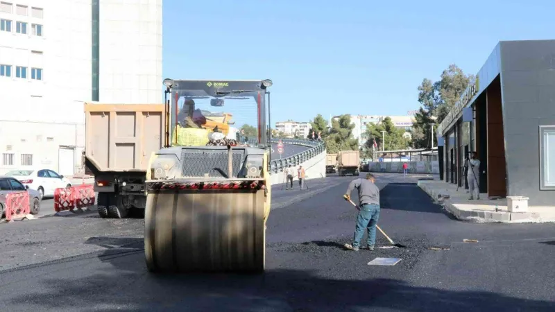 Abide Kavşağında asfalt çalışması