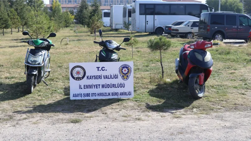 Çalınan motosikletler bulundu