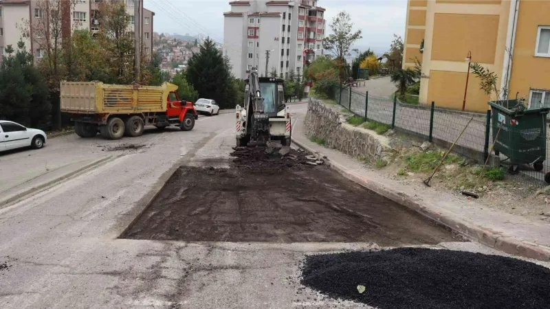 Deforme olan yollara 137 ton beton asfalt kullanıldı