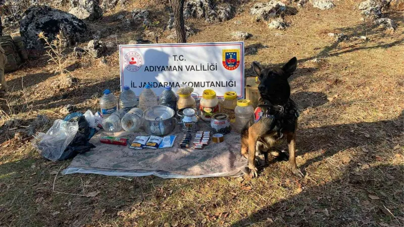 Örgüt mensuplarının yaşam malzemesi bulundu