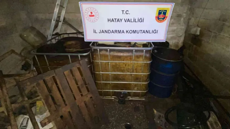 Hatay’da 8 bin 500 litre kaçak akaryakıt ele geçirildi