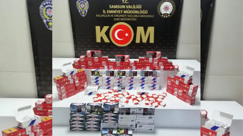 Samsun’da 21 bin 280 dal doldurulmuş makaron ele geçirildi