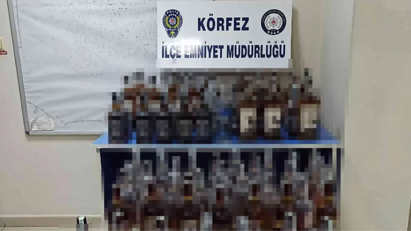 Polisin "Şok" uygulamasında 91 şişe kaçak alkol ele geçirildi