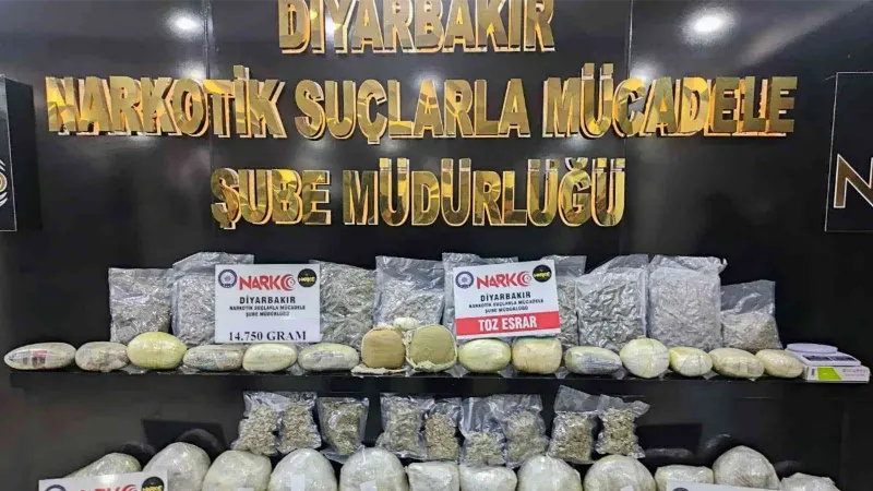 Diyarbakır’da 44 kilo 263 gram uyuşturucu ele geçirildi: 8 zanlı tutuklandı