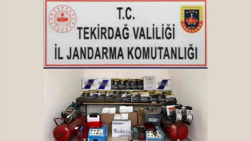 Tekirdağ’da 100 bin adet kaçak makaron ele geçirildi