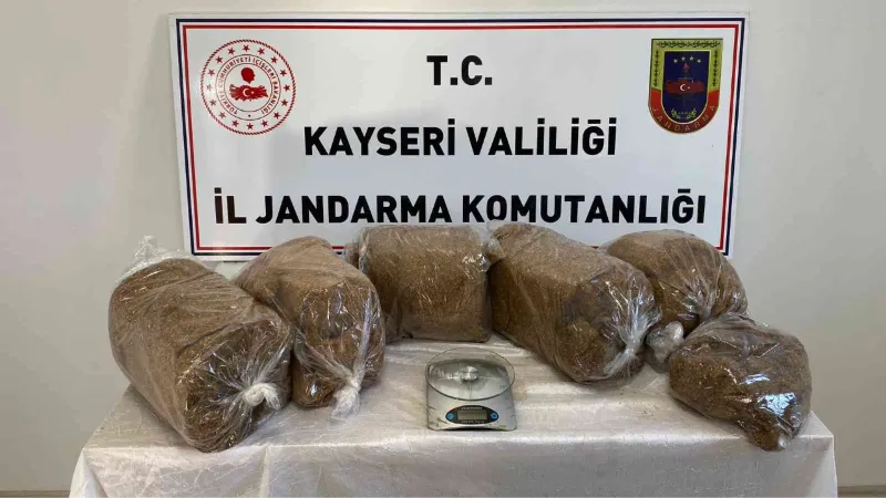 Kayseri’de 16 kilo kaçak tütün ele geçirildi