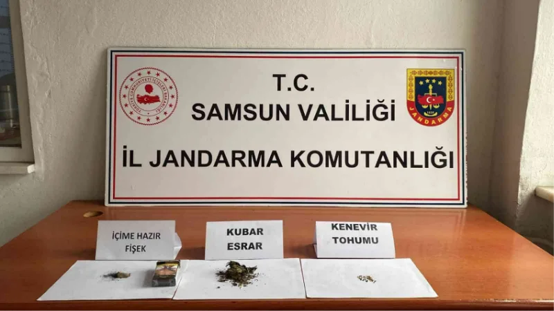 Samsun’da jandarmadan uyuşturucu operasyonu