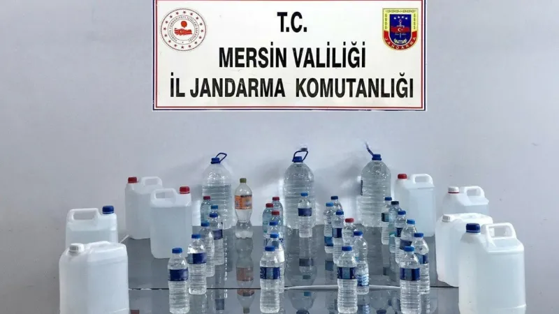 Mersin’de 80 litre sahte içki ele geçirildi