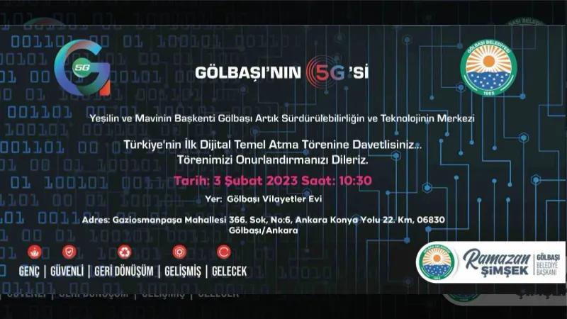Türkiye’nin ilk dijital temel atma töreni Gölbaşı’nda gerçekleştirilecek