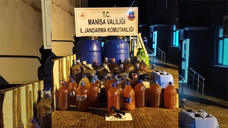 Manisa Saruhanlı'da sahte içki operasyonu