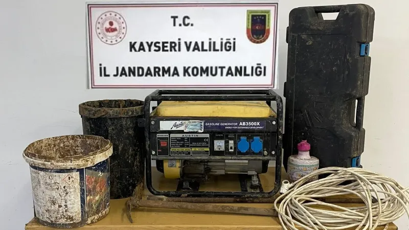 Kayseri’de izinsiz kazı operasyonu: 3 gözaltı