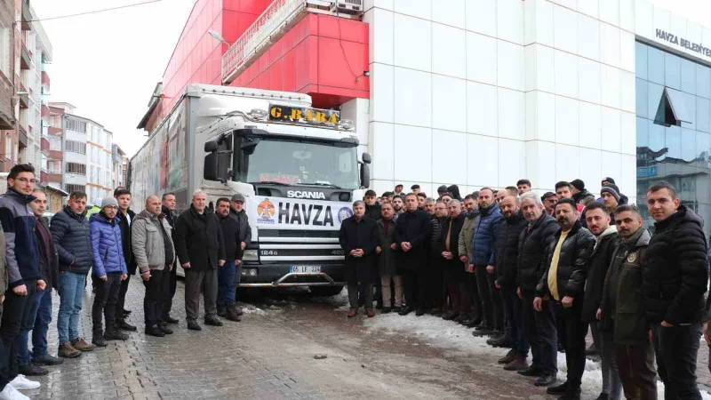 Havza’dan deprem bölgesine 4 tır yardım