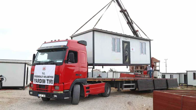 Döşemealtı Belediyesi’nden  Gaziantep Nurdağı’na 4 konteyner