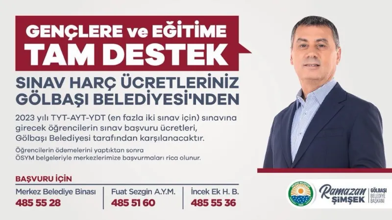 Gölbaşı Belediyesinden eğitime tam destek