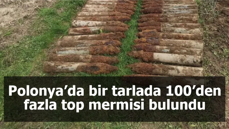 Polonya’da bir tarlada 100’den fazla top mermisi bulundu
