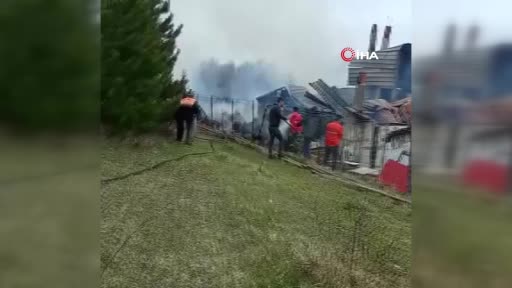 Çıkan yangın tek katlı evi kül etti
