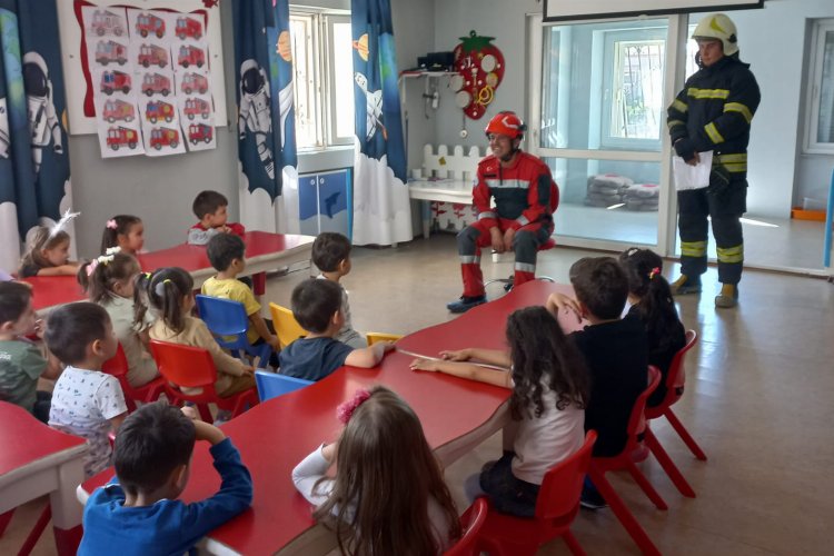 Muğla'da minik öğrencilerden itfaiyeye ziyaret