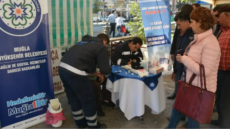 Muğla Büyükşehir'den ücretsiz şeker ölçümü