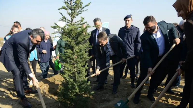 Bursa Yıldırım'da 250 fidan toprakla buluştu