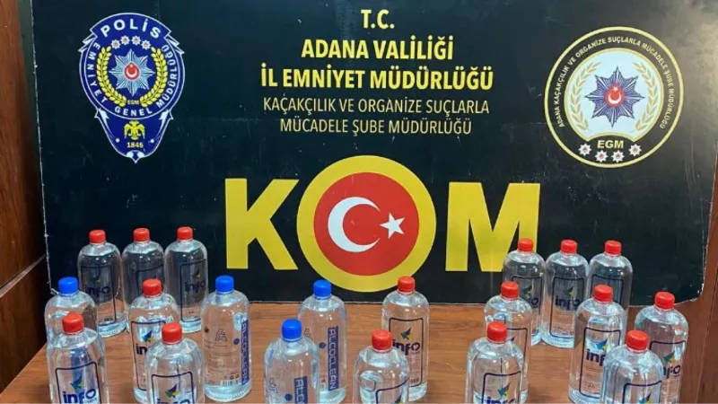 Adana'da 660 litre kaçak içkiye el kondu