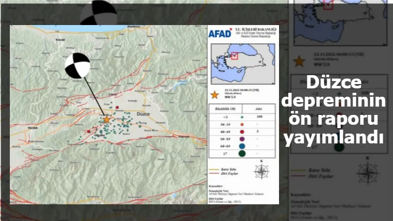 Düzce depreminin ön raporu yayımlandı