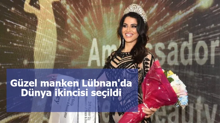 Güzel manken Lübnan'da Dünya ikincisi seçildi