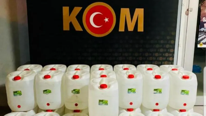 Kırklareli'de 1100 litre etil alkol ele geçirildi