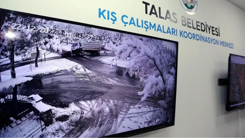 Kayseri Talas'ta kış mesaisi