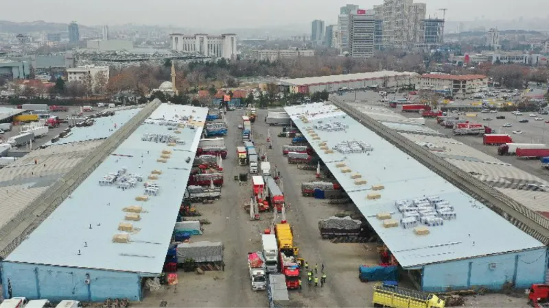 Ankara'da hal çatısı yenileniyor